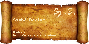 Szabó Dorisz névjegykártya
