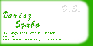 dorisz szabo business card